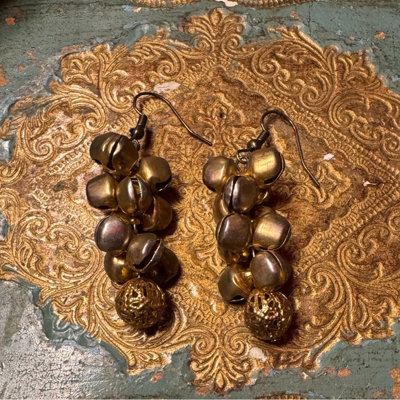 Jewelry - Bohemian Gold Cluster Earrings